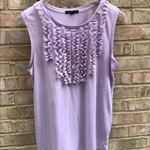 Gap lavender top with ruffles